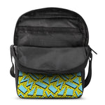 Retro Funky Pattern Print Rectangular Crossbody Bag