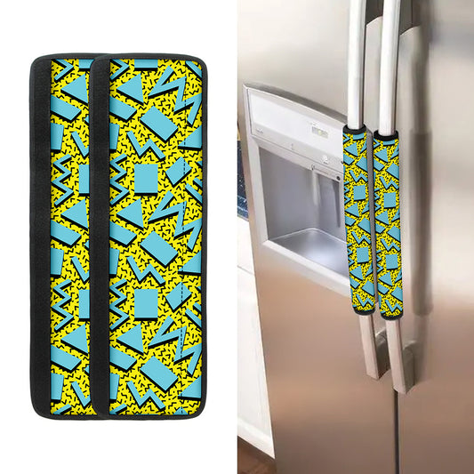 Retro Funky Pattern Print Refrigerator Handle Covers