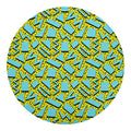 Retro Funky Pattern Print Round Blanket