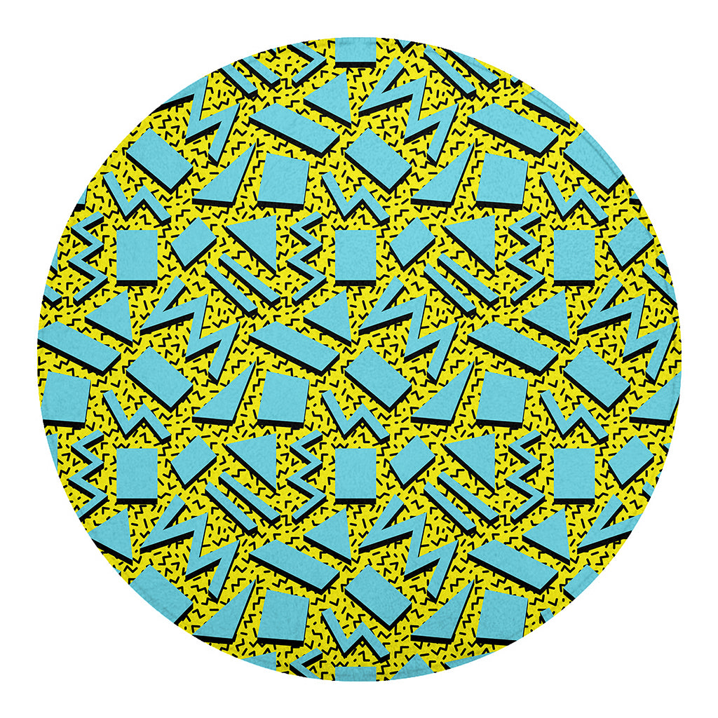 Retro Funky Pattern Print Round Blanket