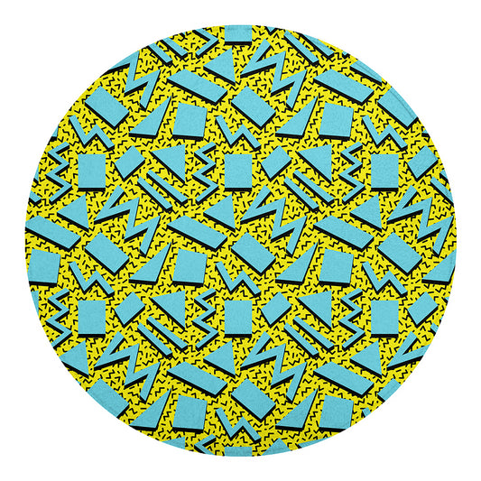 Retro Funky Pattern Print Round Blanket
