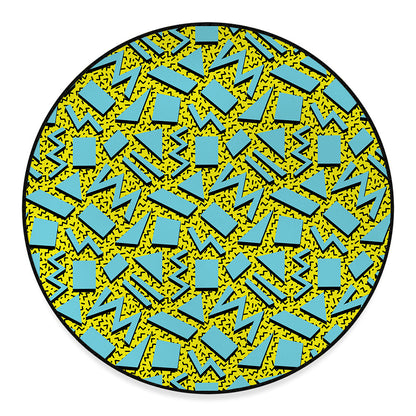 Retro Funky Pattern Print Round Floor Mat