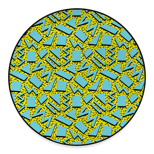 Retro Funky Pattern Print Round Floor Mat