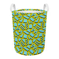 Retro Funky Pattern Print Round Laundry Basket