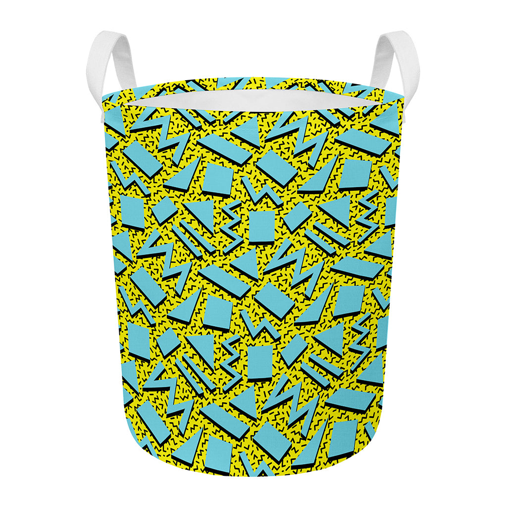 Retro Funky Pattern Print Round Laundry Basket