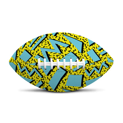 Retro Funky Pattern Print Rugby Ball