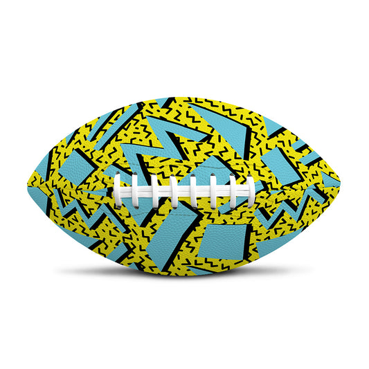Retro Funky Pattern Print Rugby Ball