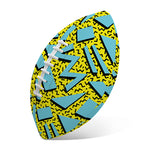 Retro Funky Pattern Print Rugby Ball