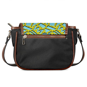 Retro Funky Pattern Print Saddle Bag