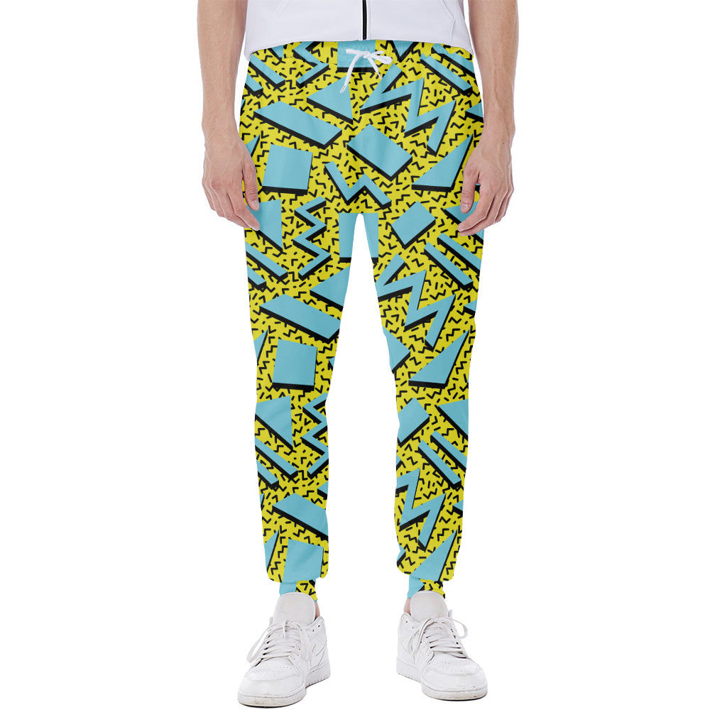 Retro Funky Pattern Print Scuba Joggers