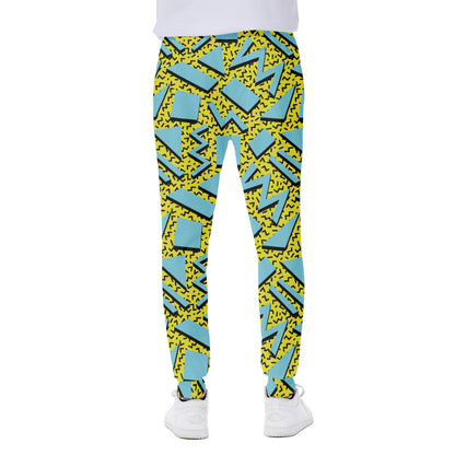 Retro Funky Pattern Print Scuba Joggers