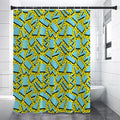 Retro Funky Pattern Print Shower Curtain