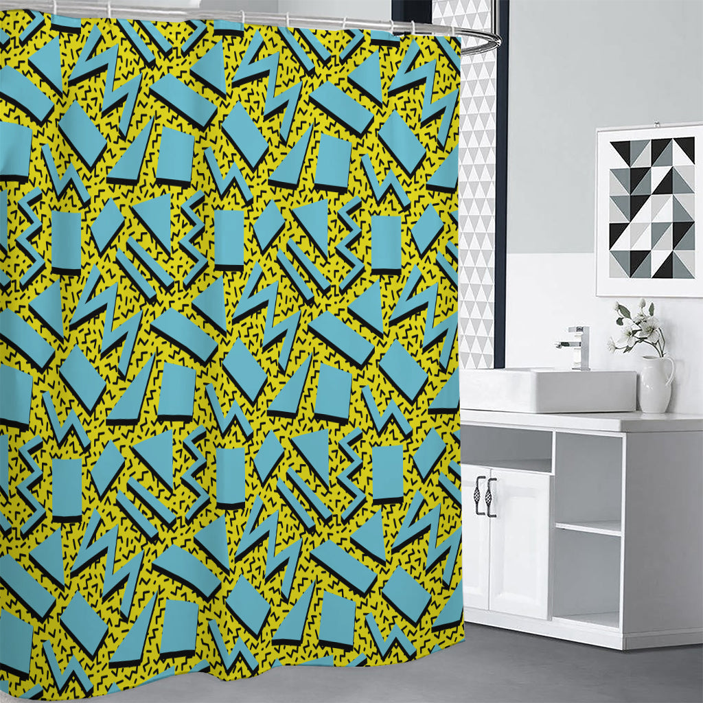 Retro Funky Pattern Print Shower Curtain