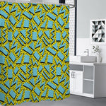 Retro Funky Pattern Print Shower Curtain