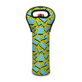 Retro Funky Pattern Print Single Neoprene Wine Tote