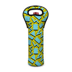 Retro Funky Pattern Print Single Neoprene Wine Tote