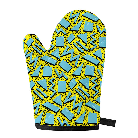 Retro Funky Pattern Print Single Oven Mitt