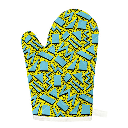 Retro Funky Pattern Print Single Oven Mitt