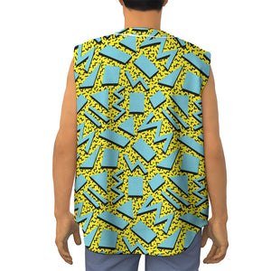 Retro Funky Pattern Print Sleeveless Baseball Jersey