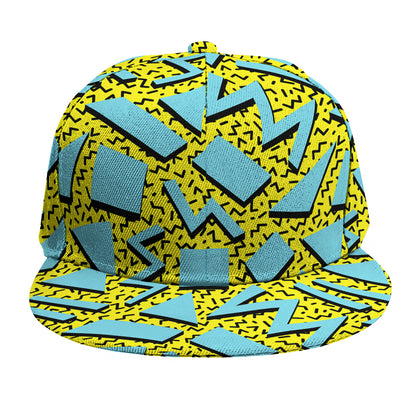 Retro Funky Pattern Print Snapback Cap
