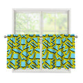 Retro Funky Pattern Print Tier Curtains