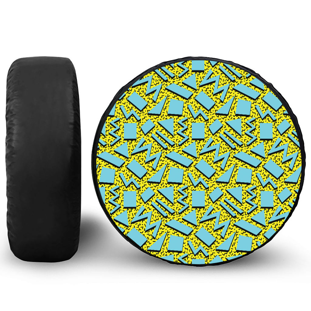 Retro Funky Pattern Print Tire Cover