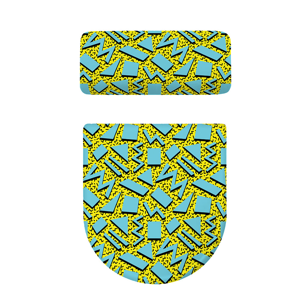 Retro Funky Pattern Print Toilet Lid And Tank Cover Set