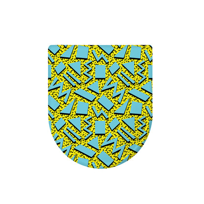 Retro Funky Pattern Print Toilet Lid Cover