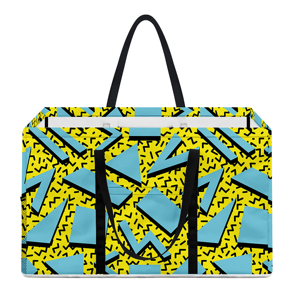 Retro Funky Pattern Print Utility Tote Bag