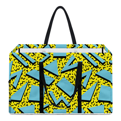 Retro Funky Pattern Print Utility Tote Bag