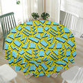 Retro Funky Pattern Print Waterproof Round Tablecloth