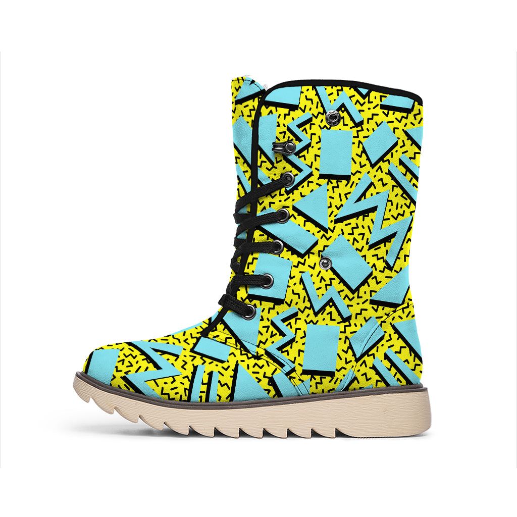 Retro Funky Pattern Print Winter Boots