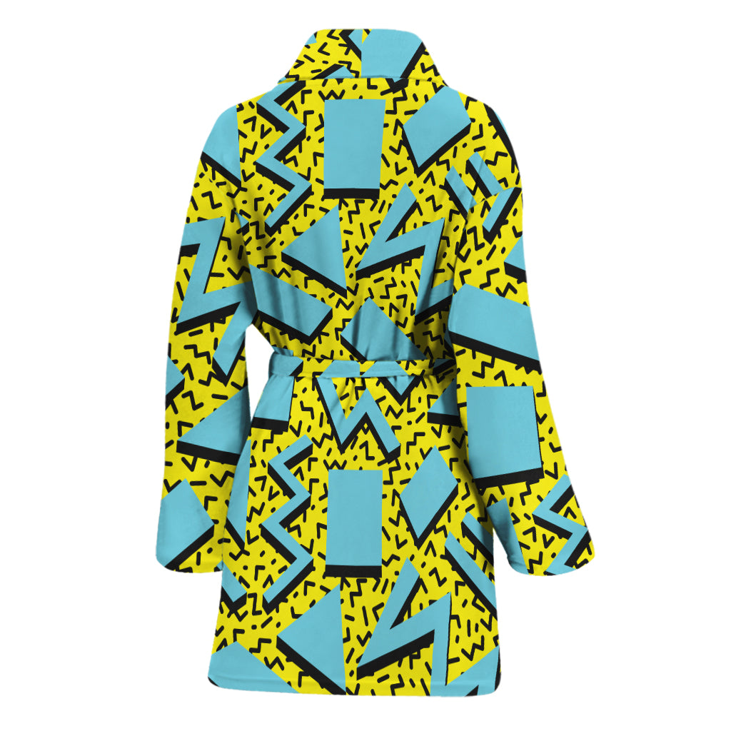 Retro Funky Pattern Print Women's Bathrobe