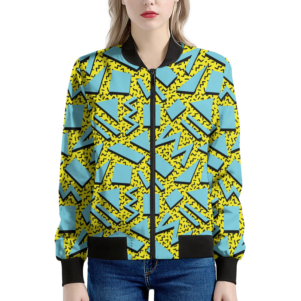 Retro Funky Pattern Print Women's Bomber Jacket