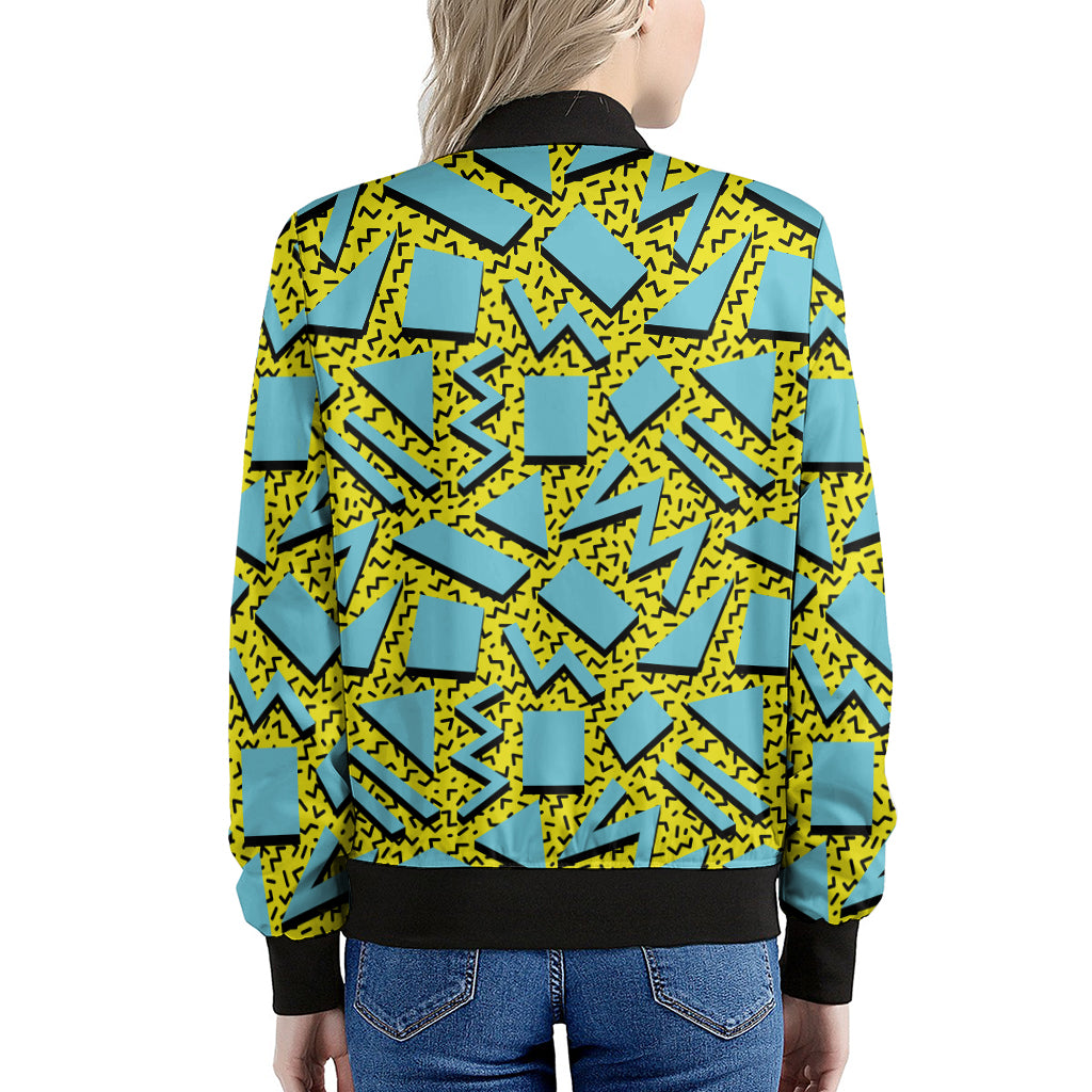 Retro Funky Pattern Print Women's Bomber Jacket