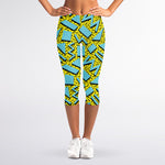 Retro Funky Pattern Print Women's Capri Leggings