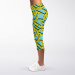 Retro Funky Pattern Print Women's Capri Leggings