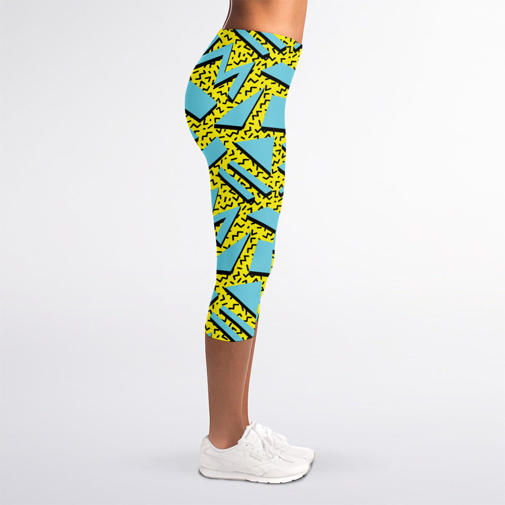 Retro Funky Pattern Print Women's Capri Leggings