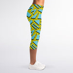 Retro Funky Pattern Print Women's Capri Leggings