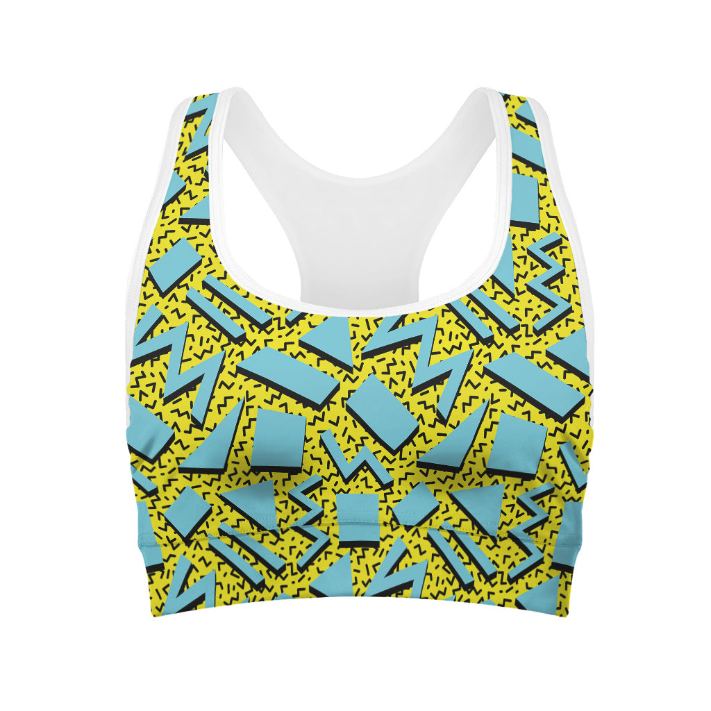 Retro Funky Pattern Print Women's Sports Bra