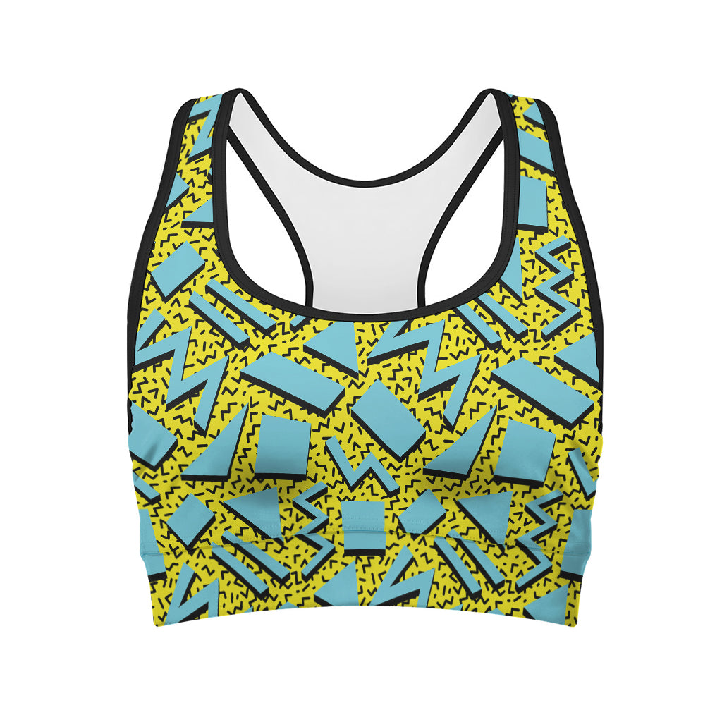 Retro Funky Pattern Print Women's Sports Bra