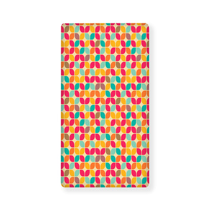 Retro Geometric Rounded Square Print Baby Crib Sheet