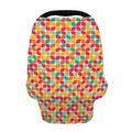 Retro Geometric Rounded Square Print Baby Seat Cover