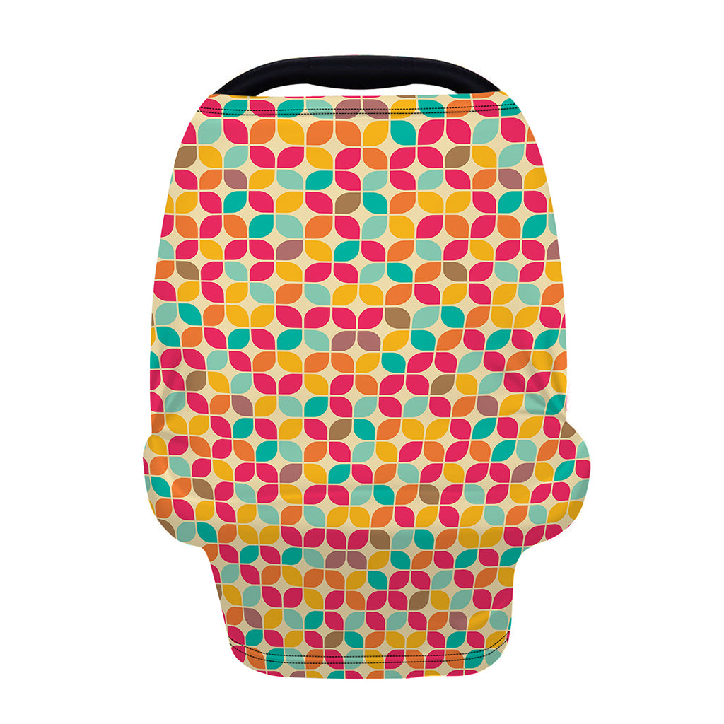 Retro Geometric Rounded Square Print Baby Seat Cover