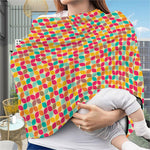 Retro Geometric Rounded Square Print Baby Seat Cover