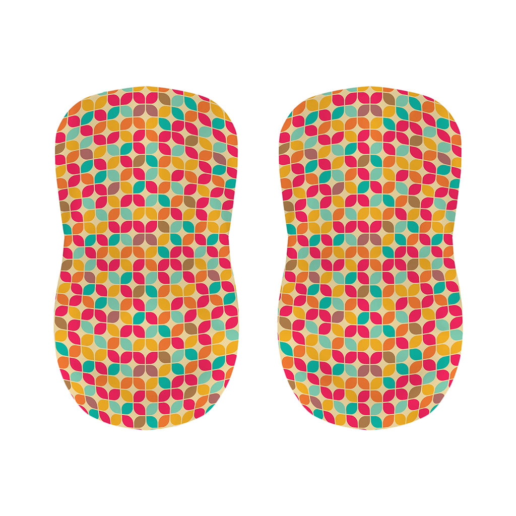 Retro Geometric Rounded Square Print Bar Stool Covers