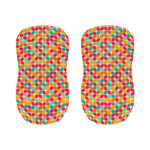 Retro Geometric Rounded Square Print Bar Stool Covers