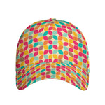 Retro Geometric Rounded Square Print Baseball Cap