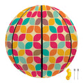 Retro Geometric Rounded Square Print Basketball