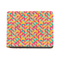 Retro Geometric Rounded Square Print Bifold Wallet
